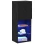 Gabinete de TV con luces LED Negro Roble 40,5x30x102 cm | Foro24.es | Tu tienda online para hogar, jardín y más Foro24.es