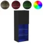 Gabinete de TV con luces LED Negro Roble 40,5x30x102 cm | Foro24.es | Tu tienda online para hogar, jardín y más Foro24.es