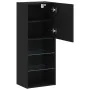 Gabinete de TV con luces LED Negro Roble 40,5x30x102 cm | Foro24.es | Tu tienda online para hogar, jardín y más Foro24.es