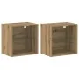 Estante flotante 2 pcs roble artesanal 40x28.5x40 cm madera elaborada | Foro24.es | Tu tienda online para hogar, jardín y más Foro24.es