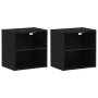 Estante flotante 2 pcs Negro Roble 40x28,5x40 cm Madera Compensada | Foro24.es | Tu tienda online para hogar, jardín y más Foro24.es