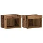 Gabinetes de Pared con Luces LED 2 pcs Madera Vieja 40x30x30 cm | Foro24.es | Tu tienda online para hogar, jardín y más Foro24.es