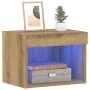 Armario de pared con luces LED Roble Artesanal 40x30x30 cm | Foro24.es | Tu tienda online para hogar, jardín y más Foro24.es