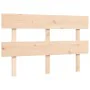 Bed frame with solid wood headboard 140x200 cm by vidaXL, Beds and slatted bases - Ref: Foro24-3195091, Price: 115,46 €, Disc...