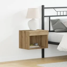 Gabinetes de Pared con Luces LED 2 pcs Roble