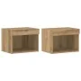 Gabinetes de Pared con Luces LED 2 pcs Roble Artesanal 40x30x30 cm | Foro24.es | Tu tienda online para hogar, jardín y más Foro24.es