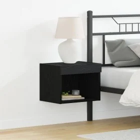 Armario de pared con luces LED Roble Negro