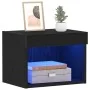 Gabinetes de pared con luces LED 2 pcs Roble Negro 40x30x30 cm | Foro24.es | Tu tienda online para hogar, jardín y más Foro24.es
