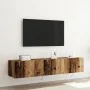 Muebles para TV con luces LED 2 pcs Madera reciclada 80x35x31 cm | Foro24.es | Tu tienda online para hogar, jardín y más Foro24.es