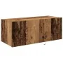 Cabinet de TV con luces LED Madera antigua 80x35x31 cm de , Muebles TV - Ref: Foro24-863104, Precio: 67,46 €, Descuento: -5%%