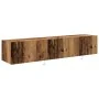 Muebles para TV con luces LED 2 pcs Madera reciclada 80x35x31 cm | Foro24.es | Tu tienda online para hogar, jardín y más Foro24.es