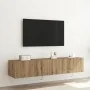 Armarios de pared para TV con luces LED 2 pcs Roble artesanal 80x35x31 cm von , TV-Möbel - Ref: Foro24-863107, Preis: 123,86 ...
