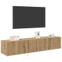 Armarios de pared para TV con luces LED 2 pcs Roble artesanal 80x35x31 cm von , TV-Möbel - Ref: Foro24-863107, Preis: 123,86 ...