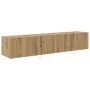 Armarios de pared para TV con luces LED 2 pcs Roble artesanal 80x35x31 cm von , TV-Möbel - Ref: Foro24-863107, Preis: 123,86 ...