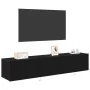 Gabinetes de pared para TV con luces LED 2 piezas Roble Negro 80x35x31 cm von , TV-Möbel - Ref: Foro24-863109, Preis: 131,96 ...