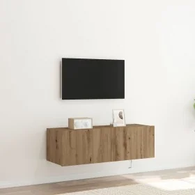 Armario de TV con luces LED roble artesano 100x35x31 cm von , TV-Möbel - Ref: Foro24-863111, Preis: 79,03 €, Rabatt: -5%%