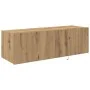 Armario de TV con luces LED roble artesano 100x35x31 cm von , TV-Möbel - Ref: Foro24-863111, Preis: 79,03 €, Rabatt: -5%%