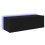Cabinet de pared para TV con luces LED Negro Roble 100x35x31 cm by , TV Furniture - Ref: Foro24-863112, Price: 83,83 €, Disco...