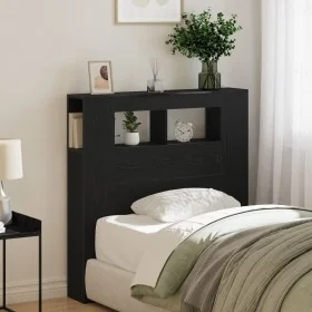 Cabecera de Almacenamiento con Luces LED Roble