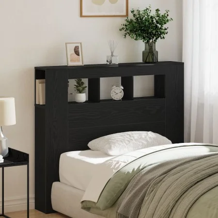 Cabecero de Almacenamiento con Luces LED Roble Negro 120x18,5x103,5 cm | Foro24.es | Tu tienda online para hogar, jardín y más Foro24.es