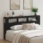 Cabecero de Almacenamiento con Luces LED Roble Negro 200x18,5x103,5 cm | Foro24.es | Tu tienda online para hogar, jardín y más Foro24.es