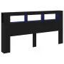 Cabecero de Almacenamiento con Luces LED Roble Negro 200x18,5x103,5 cm | Foro24.es | Tu tienda online para hogar, jardín y más Foro24.es