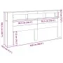 Cabecero de Almacenamiento con Luces LED Madera Negra 220x18,5x103,5 cm | Foro24.es | Tu tienda online para hogar, jardín y más Foro24.es