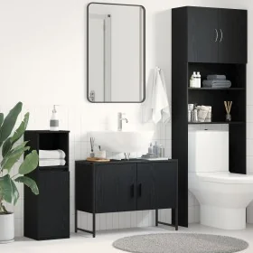 Comprar Armario de Lavabo de Baño Roble Negro