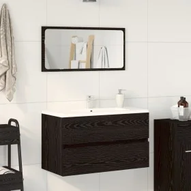 Conjunto de muebles de baño de 2 piezas en roble