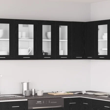 Gabinete de vidrio colgante en roble negro - 60x31x60 cm | Foro24.es | Tu tienda online para hogar, jardín y más Foro24.es