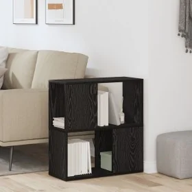 Estantería Negra Roble 60x24x63 cm Madera