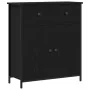 Aparador Negro de Roble 70x30x80 cm de Madera Ingenierizada y Acero de , Aparadores - Ref: Foro24-863159, Precio: 103,93 €, D...