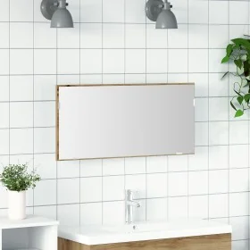 Gabinete de espejo de baño con luz LED acabado roble artesanal 80x37 cm von , Badezimmerwaschtische - Ref: Foro24-863307, Pre...