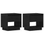 Cabecera de Cama 2 pcs Negro Roble 45x34x49 cm Madera Elaborada de , Mesitas de noche - Ref: Foro24-863338, Precio: 91,09 €, ...