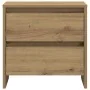 Cabinetes de Noche 2 pcs Roble Artesanal 45x34x44,5 cm Madera Elaborada de , Mesitas de noche - Ref: Foro24-863356, Precio: 9...