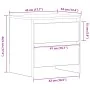 Cabecera de cama Negro Roble 45x34x44,5 cm Madera de ingeniería | Foro24.es | Tu tienda online para hogar, jardín y más Foro24.es