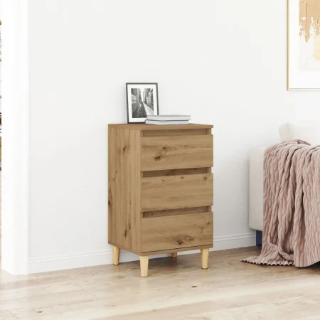 Cabinete de Noche Castaño Artesanal 40x35x70 cm Madera Elaborada | Foro24.es | Tu tienda online para hogar, jardín y más Foro24.es