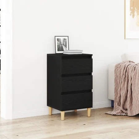 Mesa de Noche Negro Roble 40x35x70 cm Madera Elaborada | Foro24.es | Tu tienda online para hogar, jardín y más Foro24.es