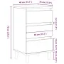 Mesa de Noche Negro Roble 40x35x70 cm Madera Elaborada | Foro24.es | Tu tienda online para hogar, jardín y más Foro24.es