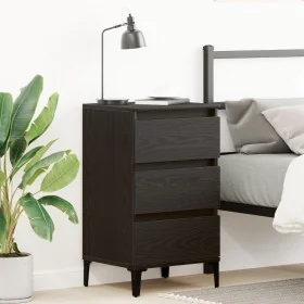 Comprar Mesita de Noche Negro Roble 40x35x70 cm