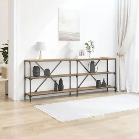 Mesa Consola Roble Artesano 200x30x75 cm Madera Ingenierizada y Acero von , Seitentische - Ref: Foro24-863446, Preis: 109,42 ...