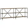 Mesa Consola Roble Artesano 200x30x75 cm Madera Ingenierizada y Acero von , Seitentische - Ref: Foro24-863446, Preis: 109,29 ...