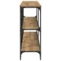 Mesa Consola Roble Artesano 200x30x75 cm Madera Ingenierizada y Acero von , Seitentische - Ref: Foro24-863446, Preis: 109,29 ...