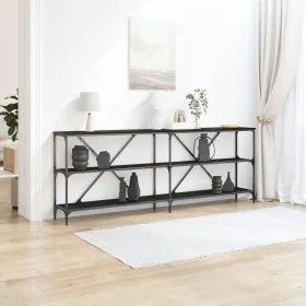 Mesa de Consola Negro Roble 200x30x75 cm Madera Ingenierizada y Acero von , Seitentische - Ref: Foro24-863447, Preis: 116,26 ...