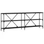 Mesa de Consola Negro Roble 200x30x75 cm Madera Ingenierizada y Acero von , Seitentische - Ref: Foro24-863447, Preis: 116,12 ...