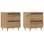 Mesitas de Noche 2 pcs Roble Artesanal 40x35x50 cm Madera Ingenierizada | Foro24.es | Tu tienda online para hogar, jardín y más Foro24.es