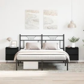 Mesitas de Noche 2 pcs Roble Negro 40x35x50 cm