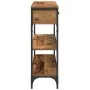 Mesa Consola Madera Vieja 100x25x75 cm Madera Engineered y Acero by , Side tables - Ref: Foro24-863511, Price: 97,51 €, Disco...