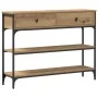 Mesa de Consola Roble Artesanal 100x25x75 cm Madera Contrachapada y Acero von , Seitentische - Ref: Foro24-863512, Preis: 97,...