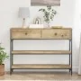 Mesa de Consola Roble Artesanal 100x25x75 cm Madera Contrachapada y Acero von , Seitentische - Ref: Foro24-863512, Preis: 97,...
